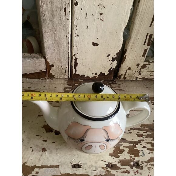 Arthur Wood Ceramic England Pig Tea Coffee Pot 6.5” T Farmhouse - Picture 9 of 11